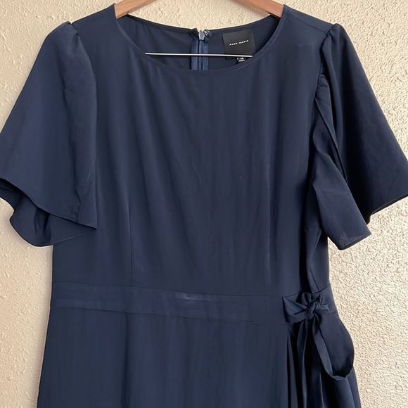 ALEX MARIE embroidered navy blue dress - Picture 5 of 11